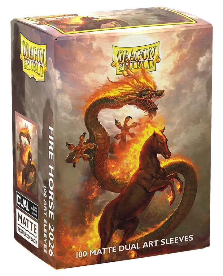 Dragon Shield Sleeves: Standard Matte Dual Art Fire Horse 2026