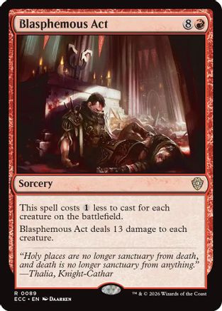 Blasphemous Act (ECC-089) - Commander: Lorwyn Eclipsed