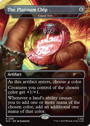 The Platinum Chip - Caged Sun (SLD-2461) - Secret Lair Drop Series Foil