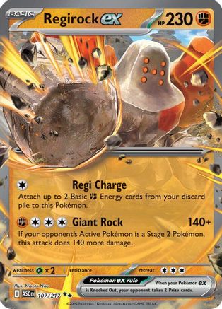Regirock ex 107  - Holofoil ME Ascended Heroes - Double Rare