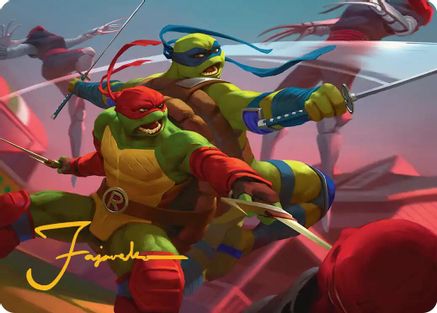 Raph & Leo, Sibling Rivals Art Card (ASTMT-016) - Art Series: Teenage Mutant Ninja Turtles