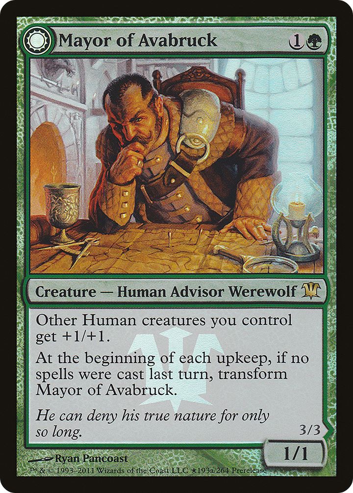 Mayor of Avabruck (PRE-193★) - Innistrad Promos: (Double Faced Transform) Foil