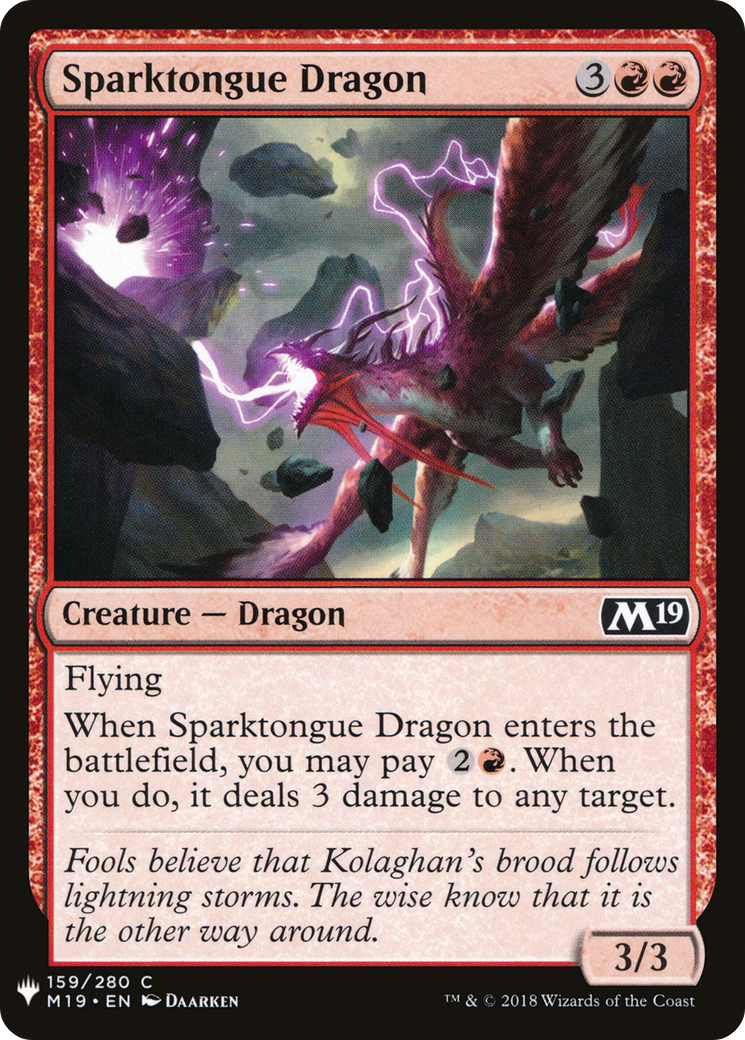 Sparktongue Dragon (LIST-159) - The List
