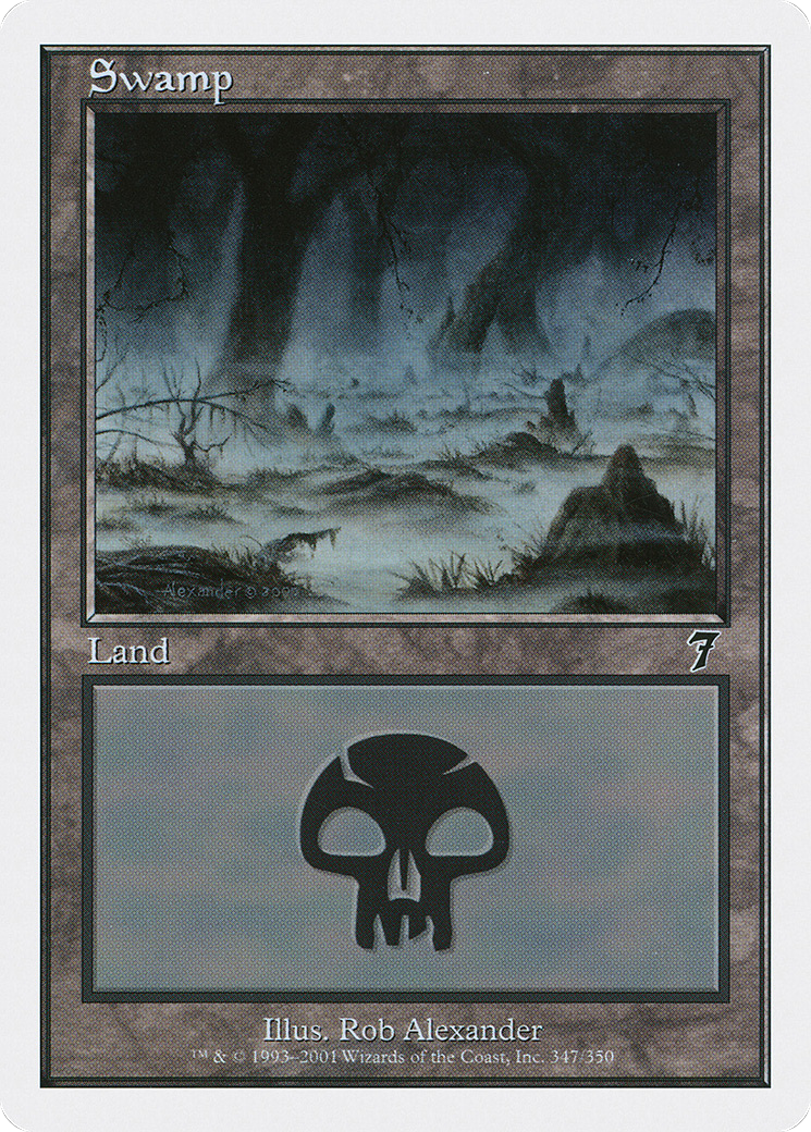 Swamp (347) (7ED-347) - 7th Edition