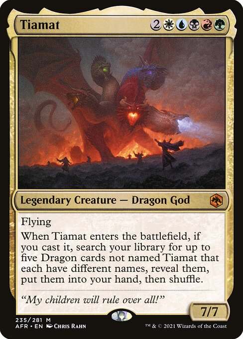 Tiamat (PLIST-805) - The List (Borderless) — official product image (scryfall)