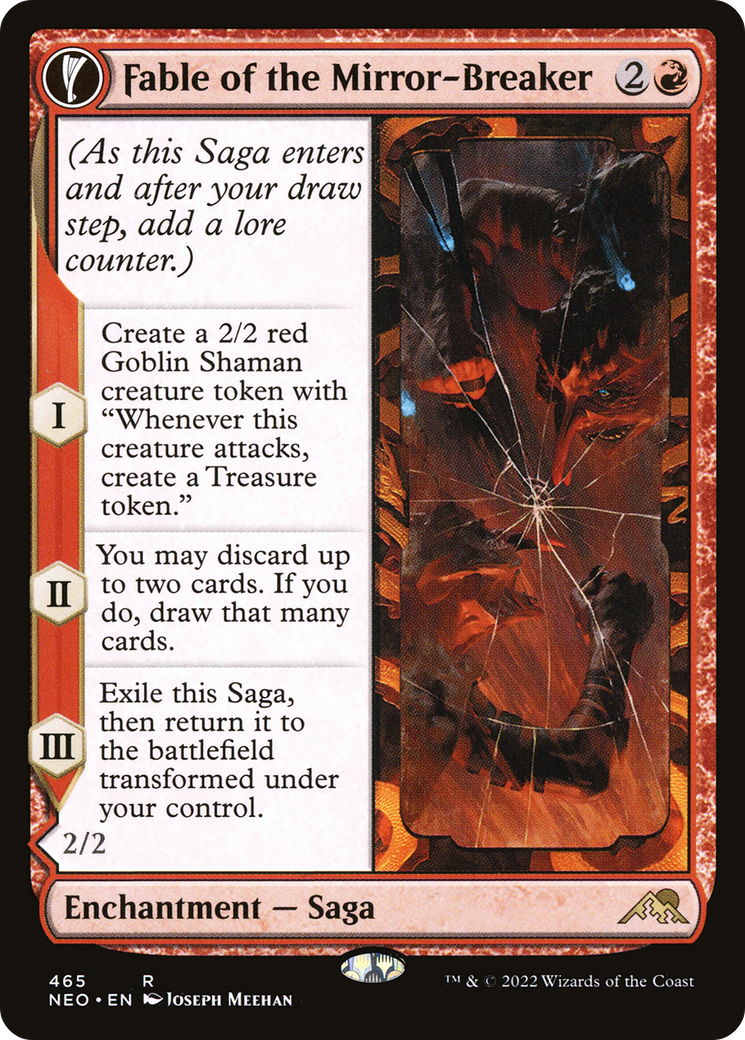 Fable of the Mirror-Breaker (Extended Art) (NEO-465) - Kamigawa: Neon Dynasty: (Extended Art, fandfc, enchantment) Foil