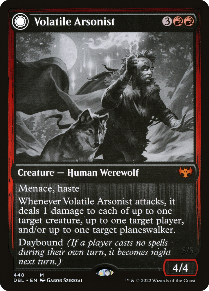 Volatile Arsonist (DBL-448) - Innistrad: Double Feature: (Double Faced Transform) Foil