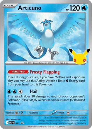 Articuno 097  - Holofoil ME Mega Evolution Promo - Promo
