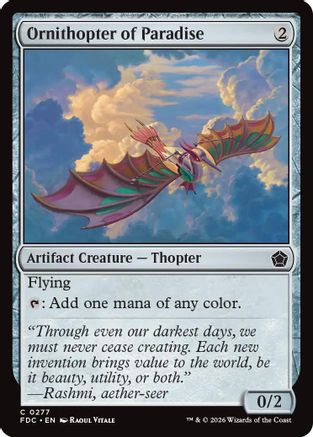 Ornithopter of Paradise (FDC-277) - Commander: Foundations