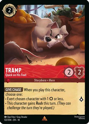 Tramp - Quick on His Feet (122/204) - Hyperia City Cold Foil