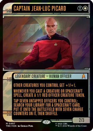 Captain Jean-Luc Picard (Showcase) (Surge Foil) (TRK-497) - Star Trek Foil