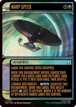 Warp Speed (Showcase) (Surge Foil) (TRK-521) - Star Trek Foil
