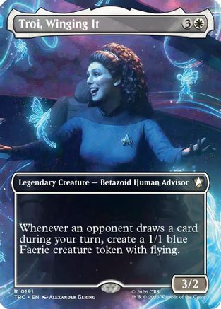 Troi, Winging It (Borderless) (TRC-191) - Commander: Star Trek Foil