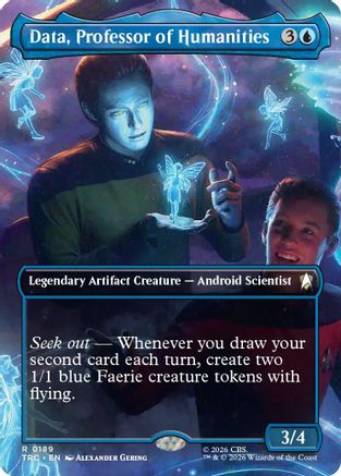 Data, Professor of Humanities (Borderless) (TRC-189) - Commander: Star Trek Foil
