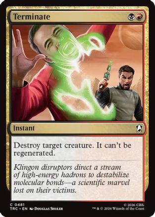 Terminate (Surge Foil) (TRC-481) - Commander: Star Trek Foil
