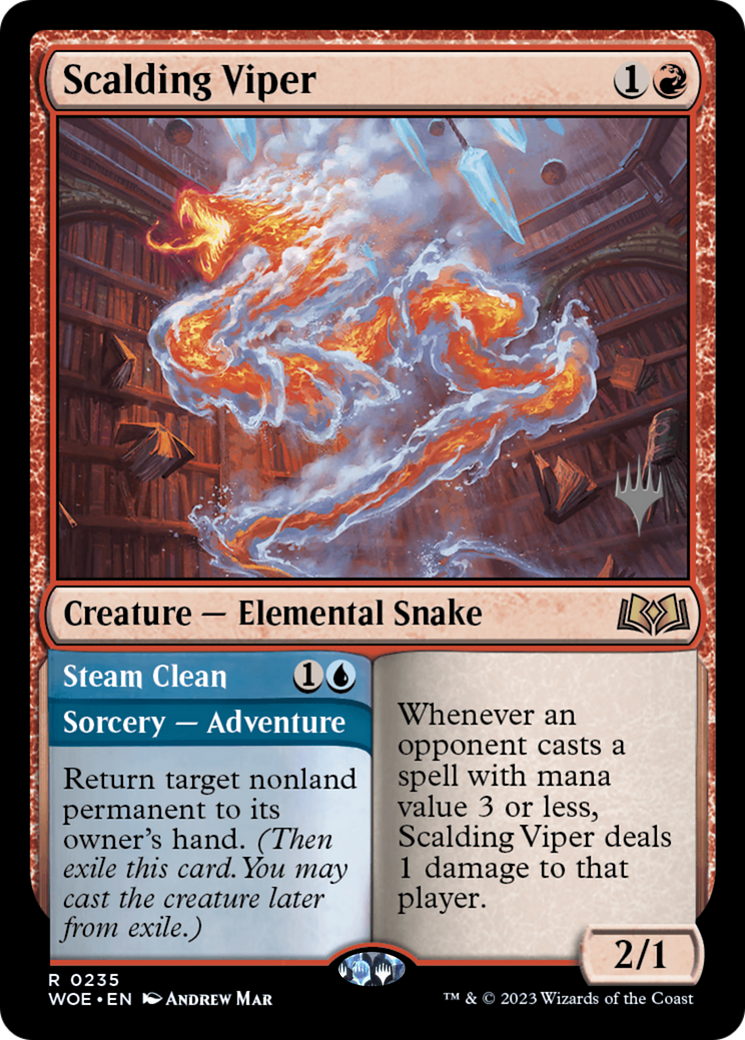 Scalding Viper (PPWOE-235P) - Wilds of Eldraine Promos