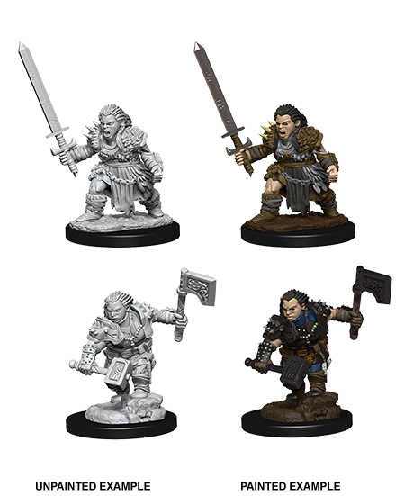 Pathfinder Battles Deep Cuts Unpainted Miniatures: Female Dwarf Barbarian
