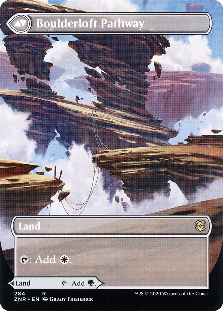 Branchloft Pathway (Borderless) (ZNR-284) - Zendikar Rising: (Showcase) (Borderless) Foil