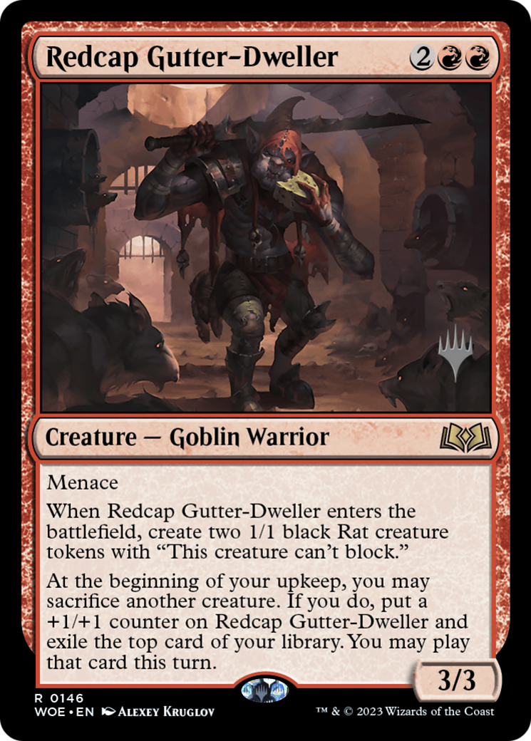 Redcap Gutter-Dweller (PPWOE-146P) - Wilds of Eldraine Promos
