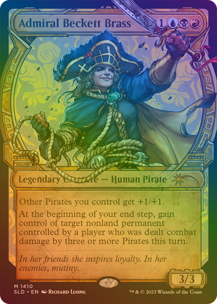 Admiral Beckett Brass (Rainbow Foil) (SLD-1410★) - Secret Lair Drop: (Showcase) Foil
