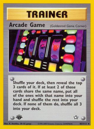 Arcade Game (Goldenrod Game Corner) 083  - Unlimited Neo Genesis - Rare