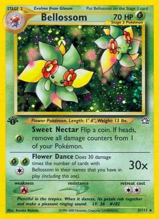 Bellossom 003  - Unlimited Holofoil Neo Genesis - Holo Rare