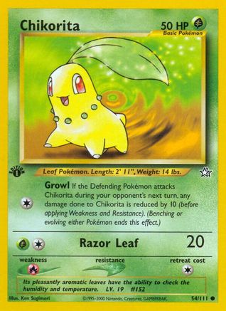 Chikorita (54) 054  - Unlimited Neo Genesis - Common