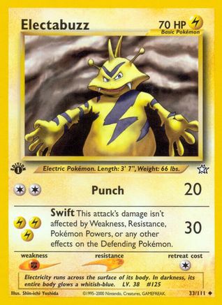 Electabuzz 033  - Unlimited Neo Genesis - Uncommon