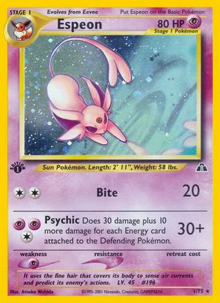 Espeon (1)/75  - Unlimited Holofoil Neo Discovery - Holo Rare