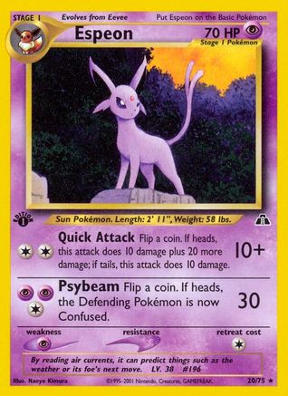 Espeon (20) 020/75  - Unlimited Neo Discovery - Rare