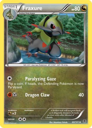 Fraxure 068  - Reverse Holofoil Plasma Blast - Uncommon