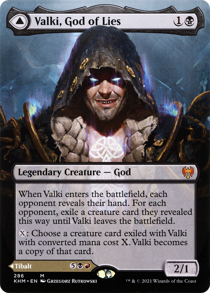 Valki, God of Lies (Borderless) (KHM-286) - Kaldheim (Borderless) Foil