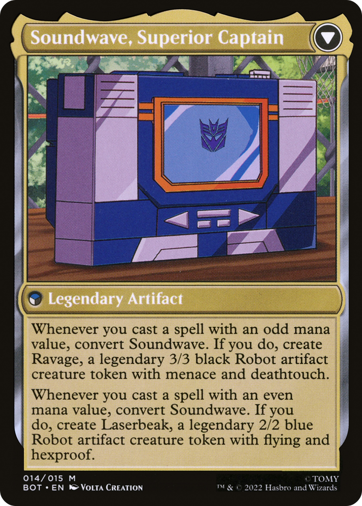 Soundwave, Sonic Spy (BOT-014) - Transformers: (convertdfc) Foil