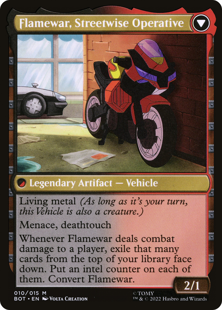 Flamewar, Brash Veteran (BOT-010) - Transformers: (convertdfc) Foil
