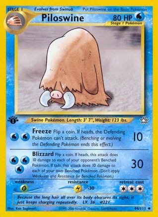 Piloswine 044  - Unlimited Neo Genesis - Uncommon