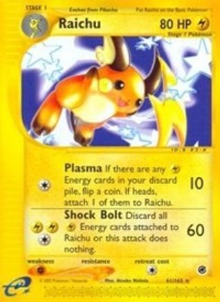 Raichu (61) 061  - Reverse Holofoil Expedition - Rare