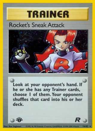 Rocket's Sneak Attack (16) 016/82  - 1st Edition Holofoil Team Rocket - Holo Rare