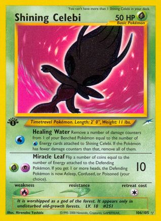 Shining Celebi/105  - Unlimited Holofoil Neo Destiny - Secret Rare