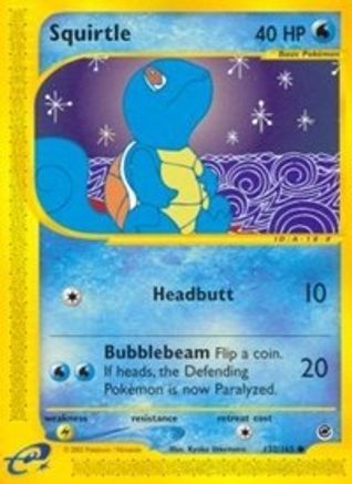 Squirtle (132) 132  - Reverse Holofoil Expedition - Common
