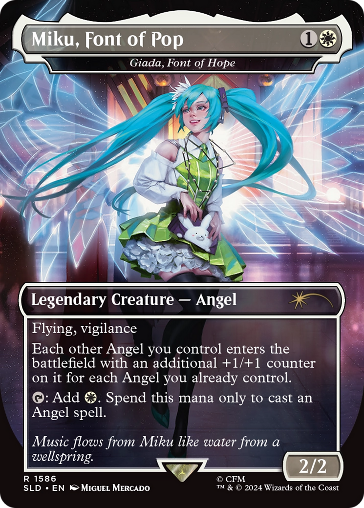 Giada, Font of Hope (SLD-1586) - Secret Lair Drop / Miku, Font of Pop (Borderless) Foil