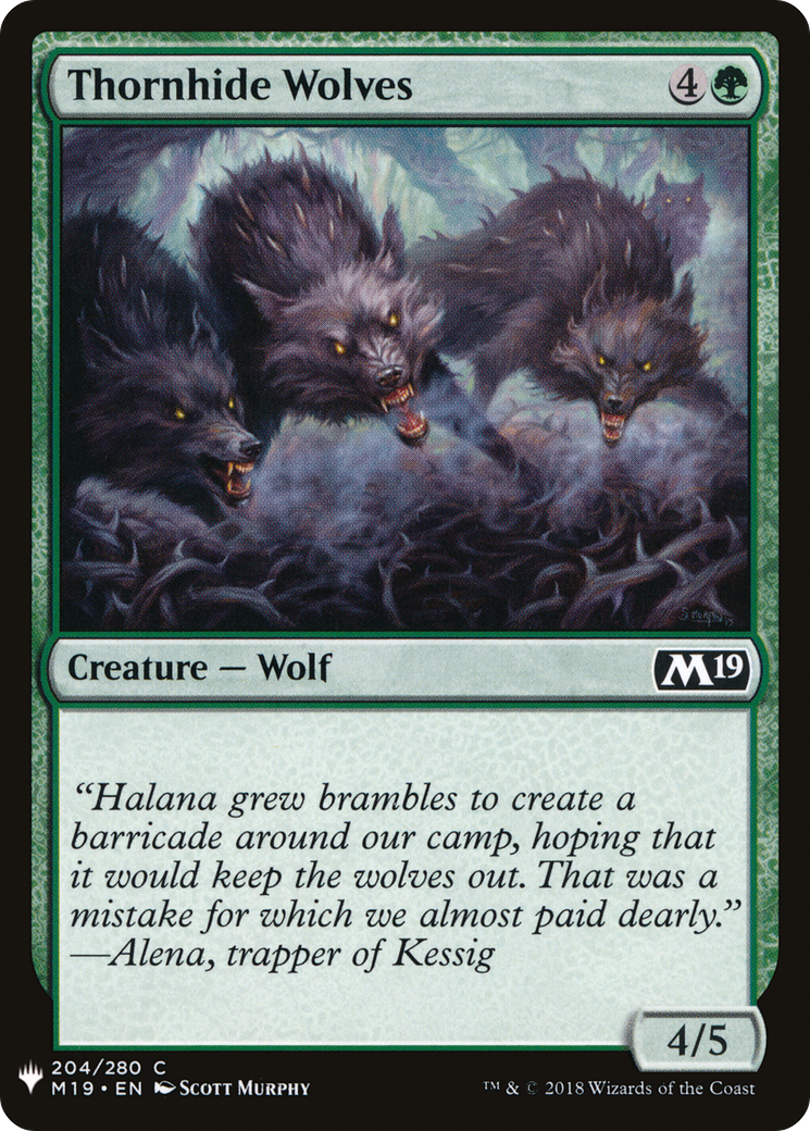 Thornhide Wolves (LIST-204) - The List