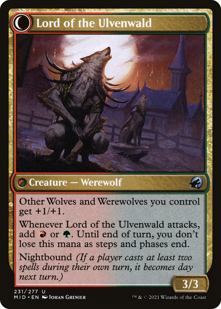 Kessig Naturalist (MID-231) - Innistrad: Midnight Hunt: (Double Faced Transform) Foil