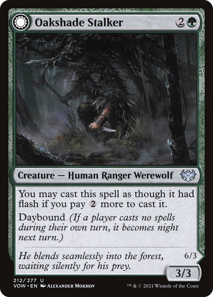 Oakshade Stalker (VOW-212) - Innistrad: Crimson Vow: (Double Faced Transform)