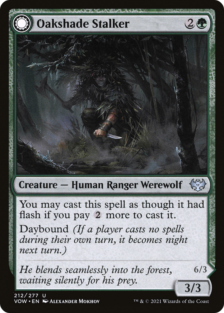 Oakshade Stalker (VOW-212) - Innistrad: Crimson Vow: (Double Faced Transform) Foil