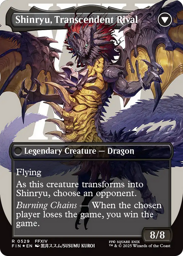 Zenos yae Galvus // Shinryu, Transcendent Rival (FIN-529) - FINAL FANTASY (Borderless) Foil