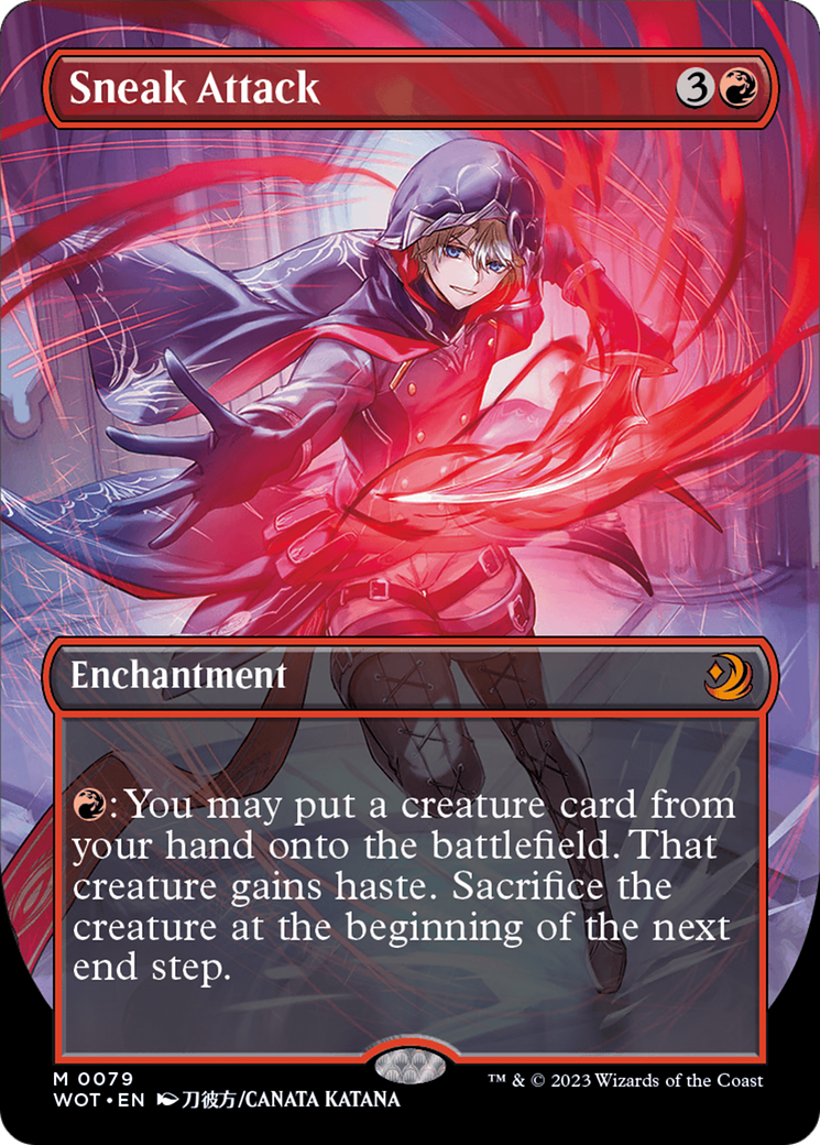 Sneak Attack (Anime Borderless) (WOT-079) - Wilds of Eldraine: Enchanting Tales (Borderless) Foil