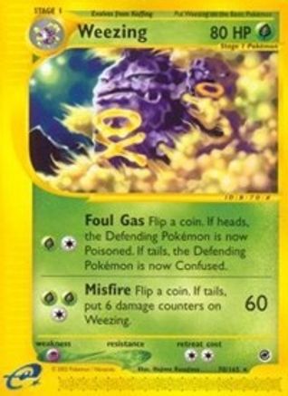 Weezing (70) 070  - Reverse Holofoil Expedition - Rare