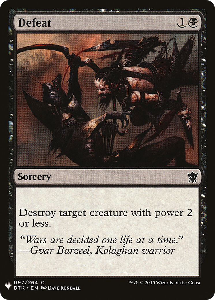 Defeat (LIST-097) - The List