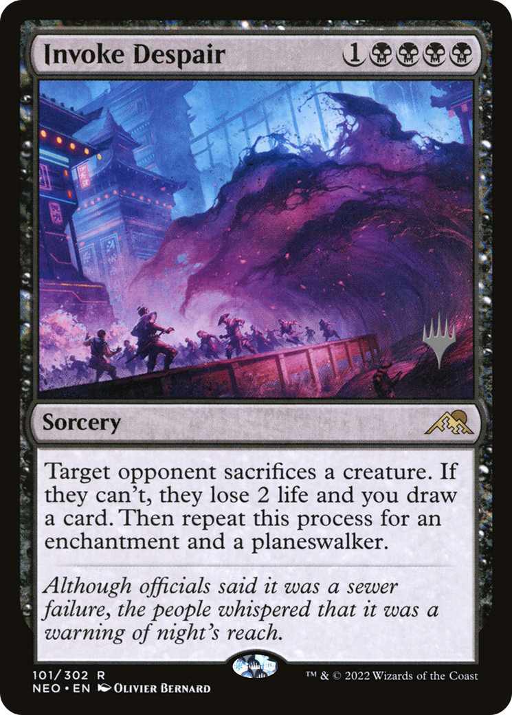Invoke Despair (PPNEO-101P) - Kamigawa: Neon Dynasty Promos Foil