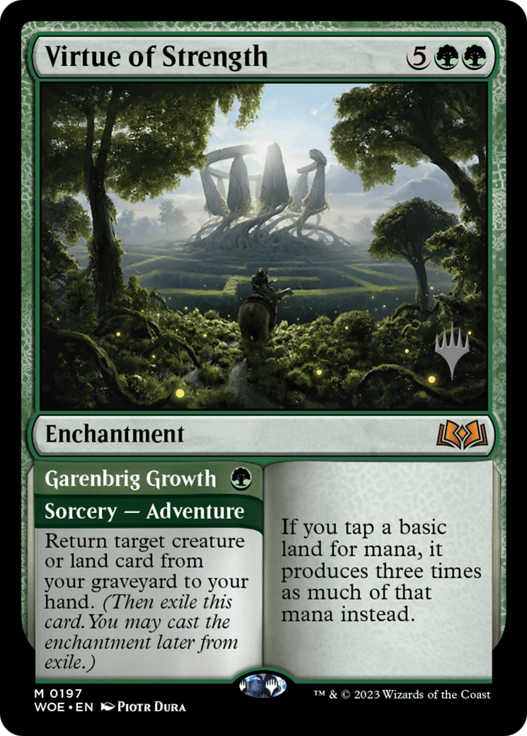 Virtue of Strength (PPWOE-197P) - Wilds of Eldraine Promos